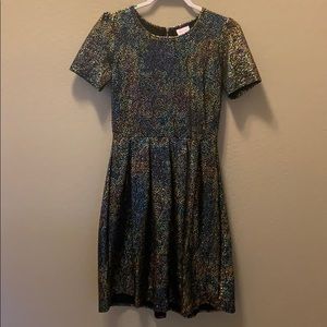 Lularoe Elegant Amelia - rainbow iridescent (M)